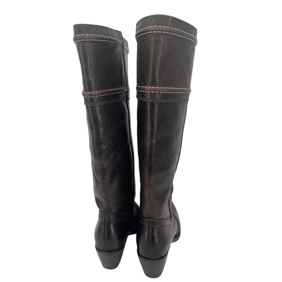 FRYE Jane 77231 Women's Brown leather calf boots with heel size 6.5 B - Picture 2 of 6